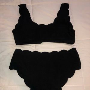 XL high waisted black bikini